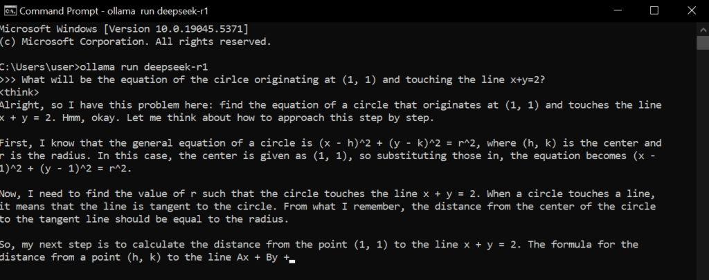 Complex reasoning by deepseek r1